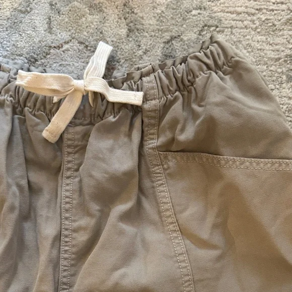 NWT aerie High Waist Drawstring Shorts in Light Taupe - Picture 3 of 4